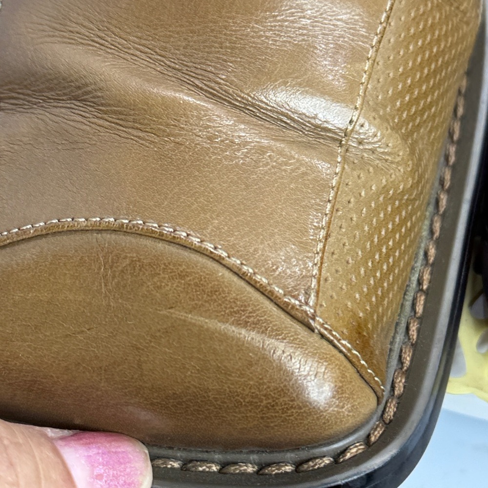 (R2) Giovanni Vintage,Y2K,brown leather square toe shoes, size 13, made in Italy - Picture 13 of 15